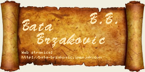 Bata Brzaković vizit kartica